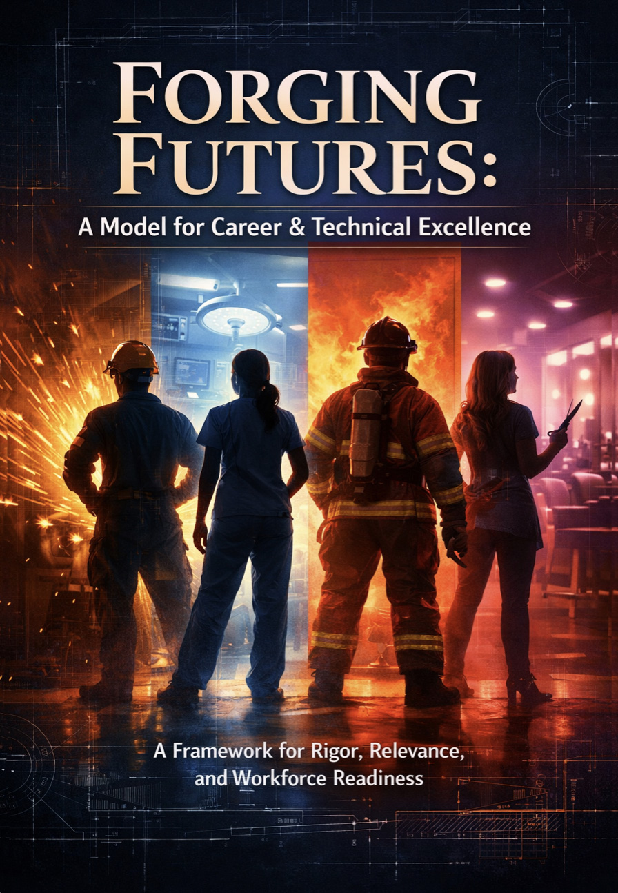 Forging Futures: A Model for Career & Technical Excellence — book cover by Jay Adam Pearson